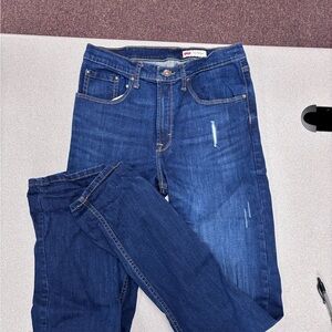 Wrangler Men's Dark Blue Straight Jeans